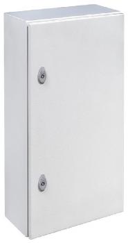 Stahlblech Schaltschrank 800x400x200 mm HBT 1-türig IP66 mit verzinkter Metall-Montageplatte und Erdungsband